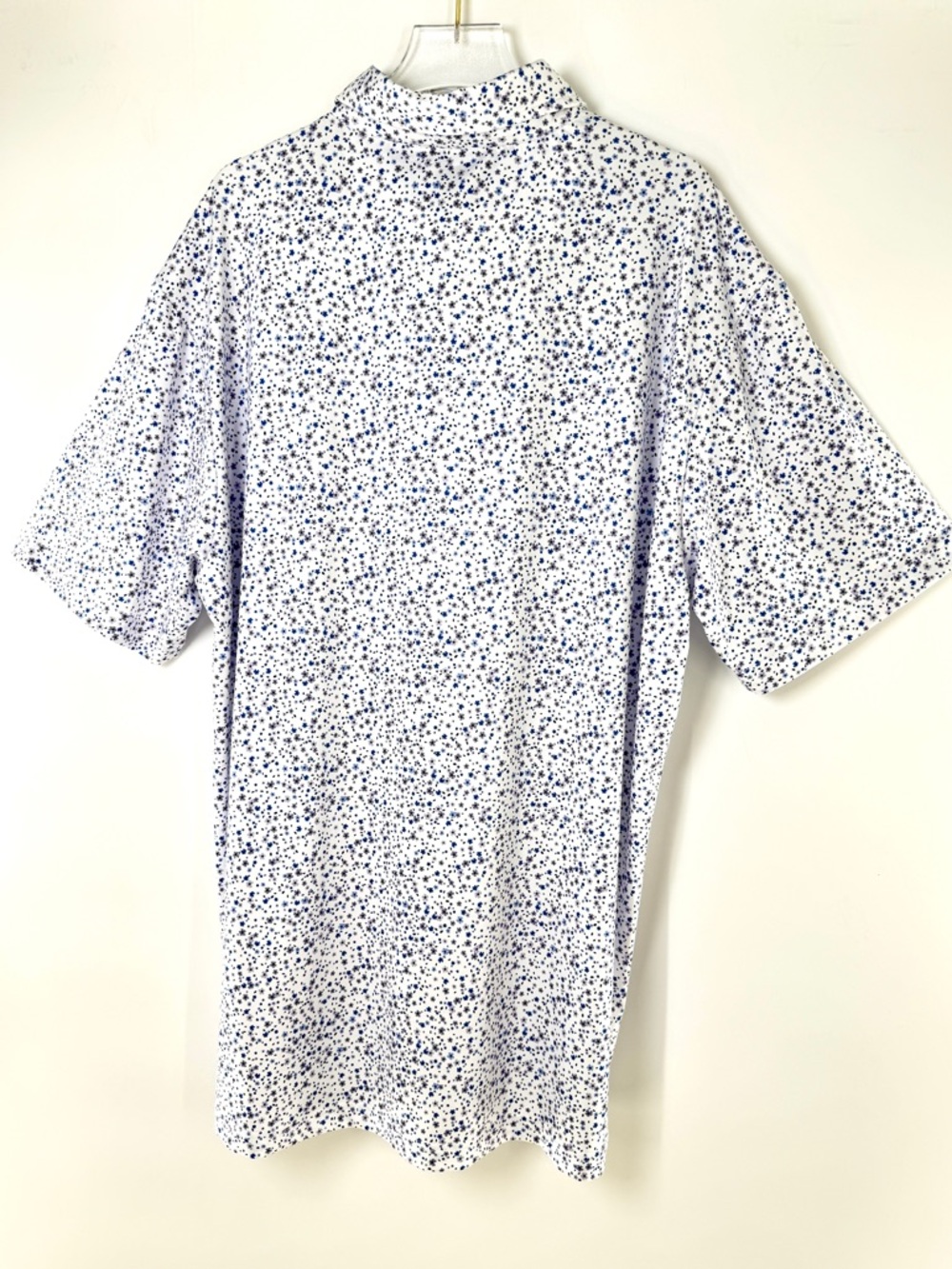 Tailor Byrd Ditsy Floral Performance Polo Golf Shirt White Blue Men's  Size XL - Picture 13 of 17